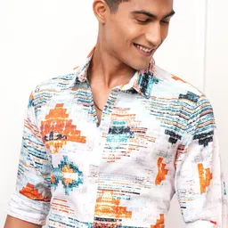 LOCOMOTIVE Men Slim Fit Opaque Printed Casual Shirt-image-36