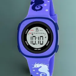 Otage Kids Textured Straps Digital Multi Function Watch 2207-Square-Lavender-picture-38