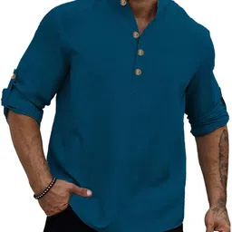 Edin Men Cotton Solid Kurtas-picture-23