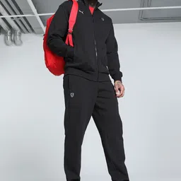 puma motorsport PUMA Men ferrari Solid Mock Collar Bomber Jacket image 3