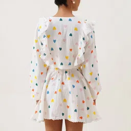 Mylin Printed Cotton Confetti Garden Crop Blouse With Skirt Co-Ords image 2