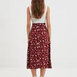 Trendyol Floral Printed A-Line Midi Skirt image 4
