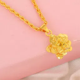 missmister Brass Goldplated Rose Flower 3D Fashion pendant-picture-14