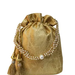 Milan's Creation Textured Bucket Shoulder Bag With Fringed Details-picture-35