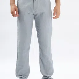 COLOR HUNT Men Smart Tapered Fit Easy Wash Trousers-image-58
