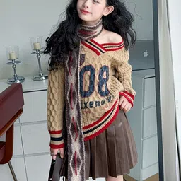 LULU & SKY Boys Cable Knit Pullover with Embroidered Detail-picture-22