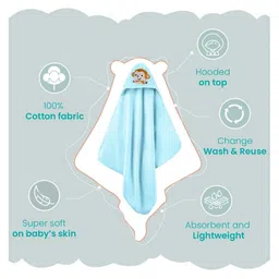 PARYAG Green & Blue 3 Printed Cotton 250 GSM Bath Towel image 5