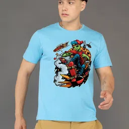 BRAWNY BATTLER Graphic Printed Round Neck Pure Cotton T-shirt-picture-36