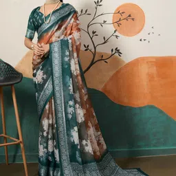 TIRA Floral Silk Blend Designer Saree-picture-39