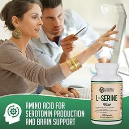 athinika nutrition L-Serine Capsules (Third Party Tested) - 2,000mg Servings Used in Clinical Study, 180 Count, 500mg per Capsule (L Serine Amino Acid for Serotonin Production and Brain Support) image 4