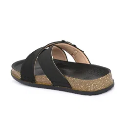 Ifah Women Textured Open Toe Flats with Buckles image 5