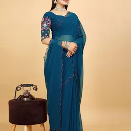 K 5 Fashion Pure Georgette Saree-picture-10