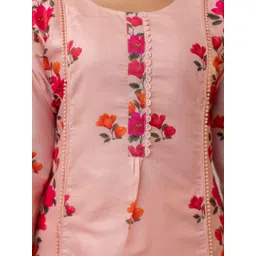 Brand Hill Women Floral Printed Regular Pure Cotton Kurta with Trousers & With Dupatta image 4