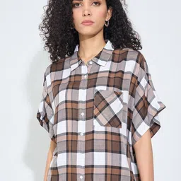 SF JEANS by Pantaloons Checked Top image 2