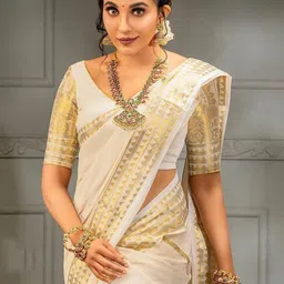 Moda Rapido Woven Design Zari Silk Blend Handloom Banarasi Saree image 5