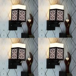Gojeeva Black Wood Square Shaped Wall Lamp-picture-39