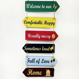 diwam handicrafts Welcome Our Home Printed Wall Hanging image 3