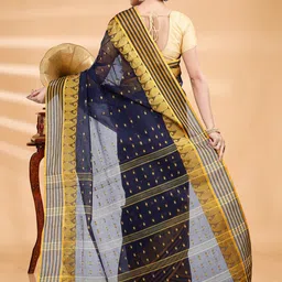 SRILOK Woven Design Pure Cotton Taant Saree image 3