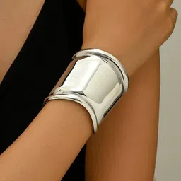 Jewels Galaxy Women Silver-Plated Cuff Bracelet-picture-23