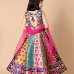 BAESD Girls Printed Ready to Wear Lehenga & Blouse With Dupatta image 3