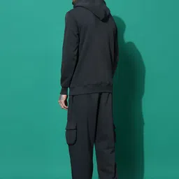 GRIFFEL Pure Cotton Typography Printed Hood Neck Tracksuit image 4