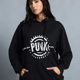 PUNK Women Printed Hooded Sweatshirt-picture-22