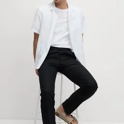 Marks & Spencer Men Slim Fit Mid-Rise Chinos image 4