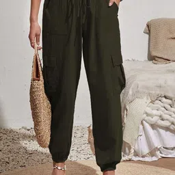 StyleCast Women Loose Fit Mid-Rise Cargos Trousers-picture-33