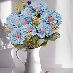 ARTSY Blue 2 Pieces Gerbera Artificial Flower image 3
