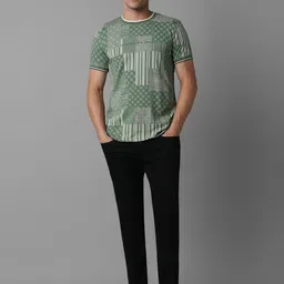 Louis Philippe Jeans Men Printed Slim Fit T-shirt image 5