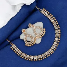 Women Click Stone studded Jewellery Set image 3