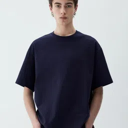 URBANICE Cotton Short Sleeves Round Neck Oversize T-shirt-picture-12
