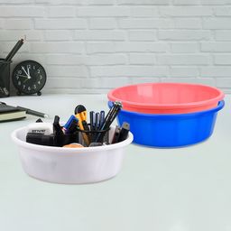 Kuber Industries Blue & Pink 3 Pieces Desk Organisers 6 ltr-picture-34