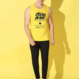 WOOSTRO Men Typography 2 Printed Raw Edge Slim Fit T-shirt image 3
