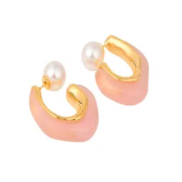 Reenisaa Oval Half Hoop Earrings image 5