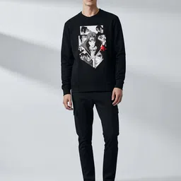 BENNY BROOKS Men Graphic Printed Full Sleeve Sweatshirt image 3