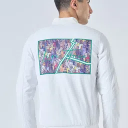 7 Alt by Pantaloons Men Crop Bomber with Embroidered Jacket image 5