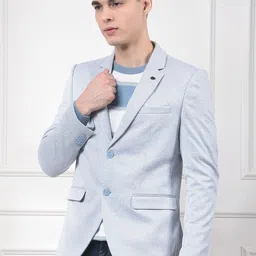 Crimsoune Club Printed Notched Lapel Single-Breasted Slim Fit Casual Blazers image 4