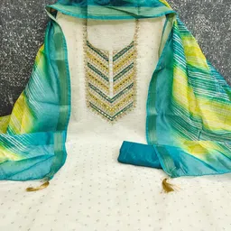 SYS Brand - Shop Your Style Embroidered Pure Cotton Unstitched Dress Material image 4