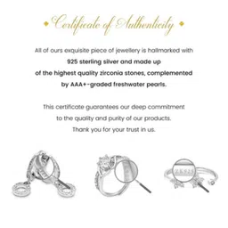 Zarkan 925 Sterling Silver Rhodium-Plated Moon Shaped Pendant with Chain image 3