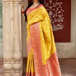 Parampara Ethnic Woven Design Zari Pure Silk Banarasi Saree-picture-40
