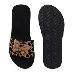 SIRDENILL Women Printed Open Toe Flats With Bows image 4