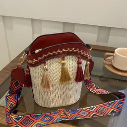 StyleCast x Revolte Bucket Sling Bag with Applique-picture-17