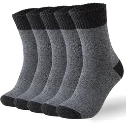 EL REGALO Men Pack Of 5 Colourbloked Above Ankle Length Socks-image-16