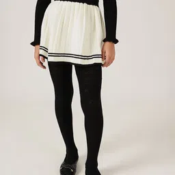 One Friday Girls Striped Flared Above Knee Skirt-image-87