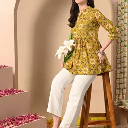 Anouk Rustic Women Floral Printed Cotton Peplum Top image 3