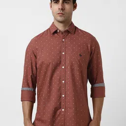 Van Heusen Sport Men Slim Fit Printed Spread Collar Cotton Shirt-image-91