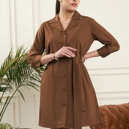 Noi Women Formal Three-Quarter Sleeves Above Knee A-Line Dress-image-16