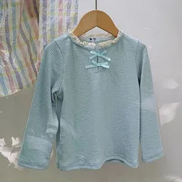 LULU & SKY Girls Lace Accent Bow Top-picture-42