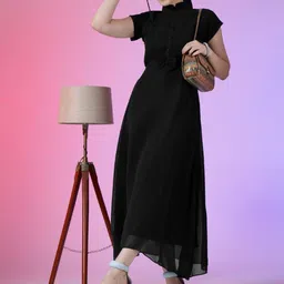 Krunal Raiyani Women Fit & Flare Maxi Dress-image-83